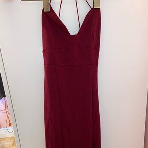 Midi Cami Strap Dress | Burgundy